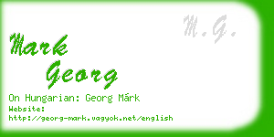 mark georg business card